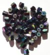50 6x6mm Ornelia Cut Metallic Purple AB Beads